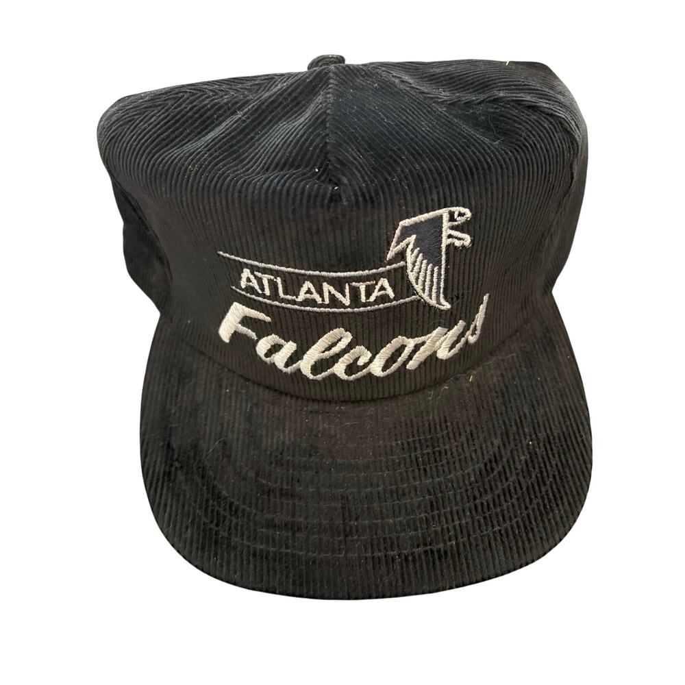 Vintage Atlanta Falcons Hat Black Corduroy Snapback Annco Cap Football-NWT